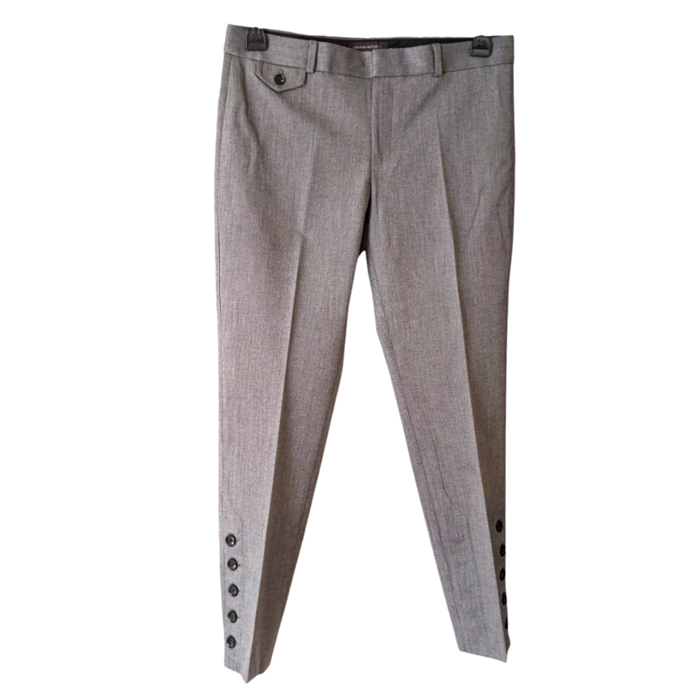 Y2K Banana Republic Ladies Size 8 Trousers  with Button Detail Cigar Legs